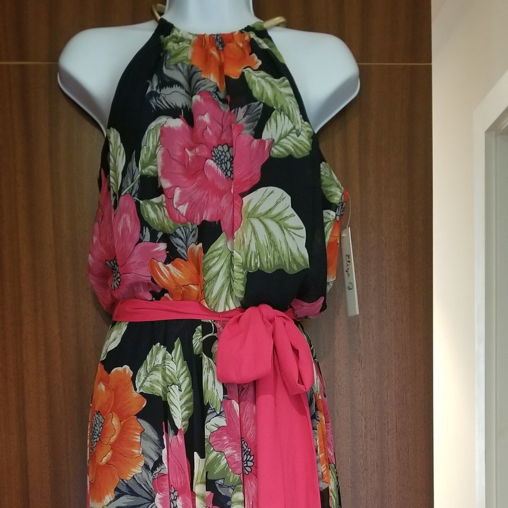 NWT Eliza J Floral Maxi Dress Misses Size 10